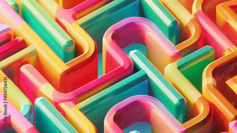 Fototapeta premium A light background with multicolored lines