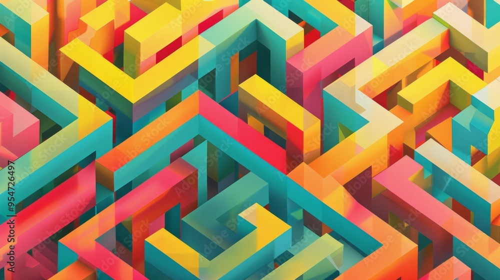 A light background with multicolored lines A light background with multicolored lines
