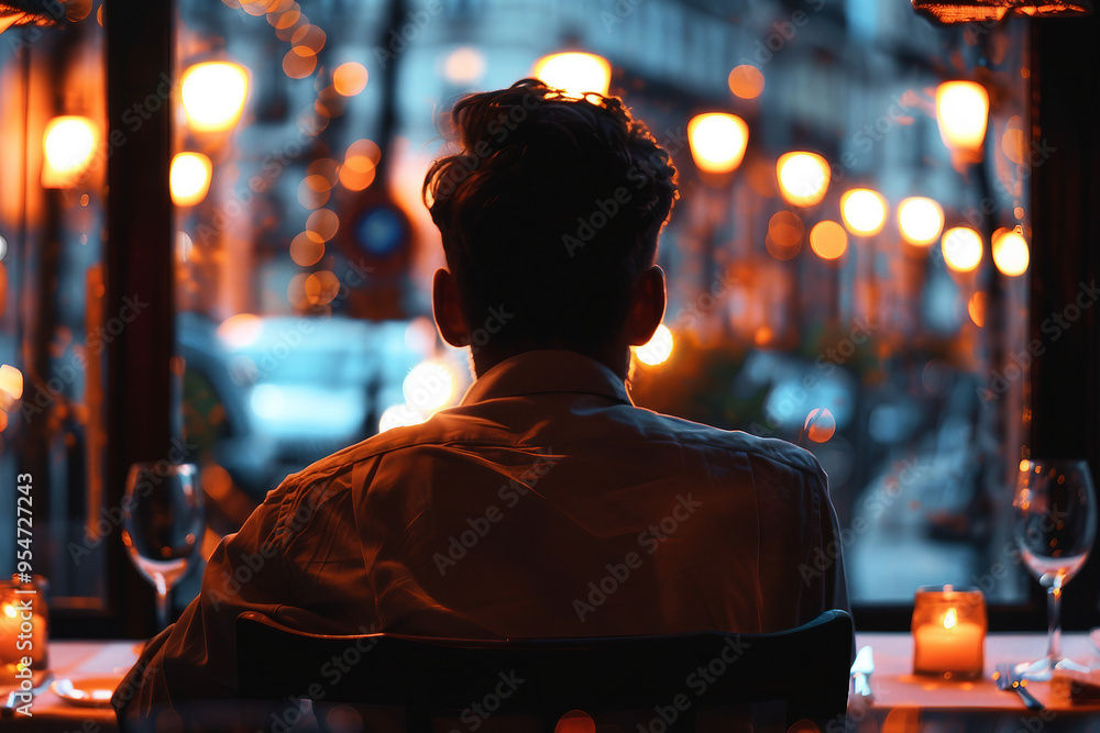 Romantic dinner, anniversary celebration, cozy restaurant cafe date, Generative AI image Romantic dinner, anniversary celebration, cozy restaurant cafe date, Generative AI image
