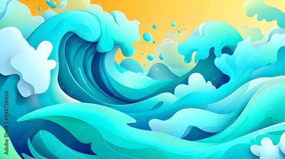 Abstract Geometric Water Patterns: Minimalistic background and banner, vector abstract shapes. Generative AI. Abstract Geometric Water Patterns: Minimalistic background and banner, vector abstract shapes. Generative AI.