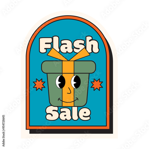 Flash Sale Sticker. Vector Illustration photo