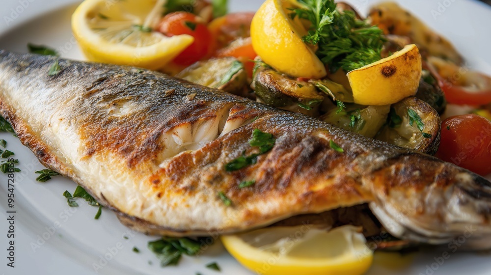 Whole baked fish. Fried fish. BBQ fish. Restaurant dish. Fish fillet. Seafood. Delicacy. Whole baked fish. Fried fish. BBQ fish. Restaurant dish. Fish fillet. Seafood. Delicacy.