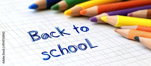 Back to school written on w...