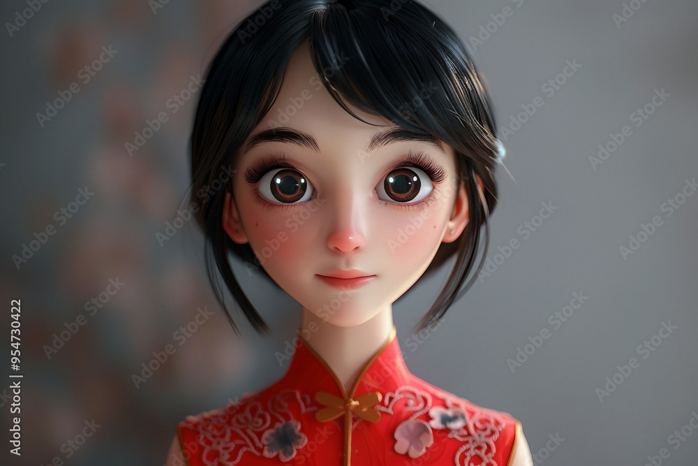 AI generated image of beautiful female cartoon character AI generated image of beautiful female cartoon character