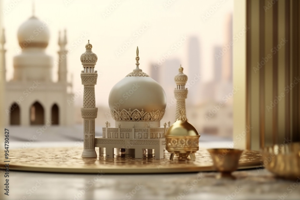 Amazing architecture design of Muslim mosque Ramadan concept. majestic mosque Generative AI Amazing architecture design of Muslim mosque Ramadan concept. majestic mosque Generative AI