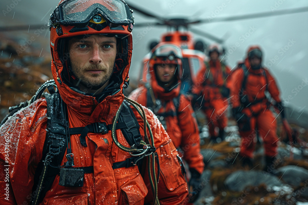 AI generated portrait photo of professional rescue service worker AI generated portrait photo of professional rescue service worker