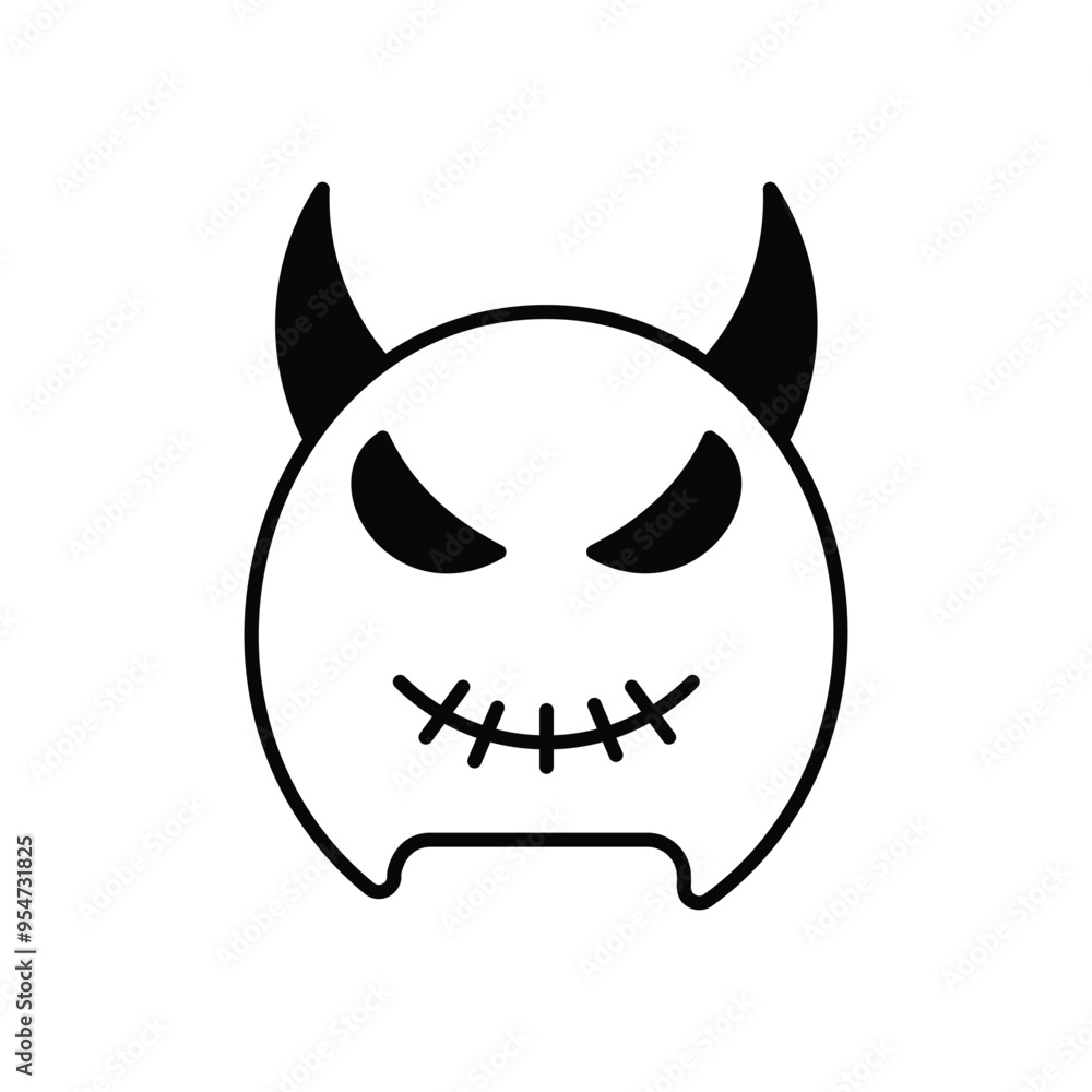 Spooky Mask icon vector stock illustration Spooky Mask icon vector stock illustration