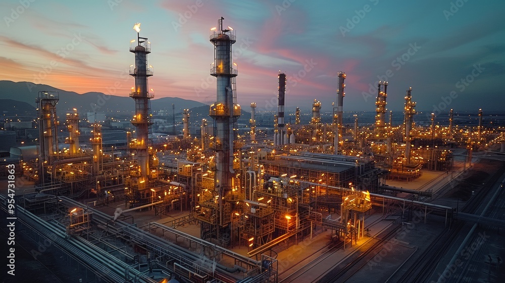 Fototapeta premium an oil refinery