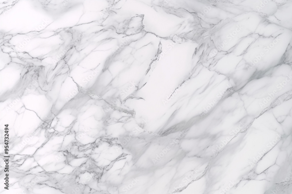 Obraz premium Detailed view of a white marble texture, showcasing the intricate patterns and smooth surface of the marble