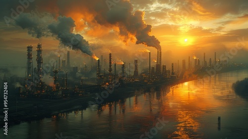 an oil refinery