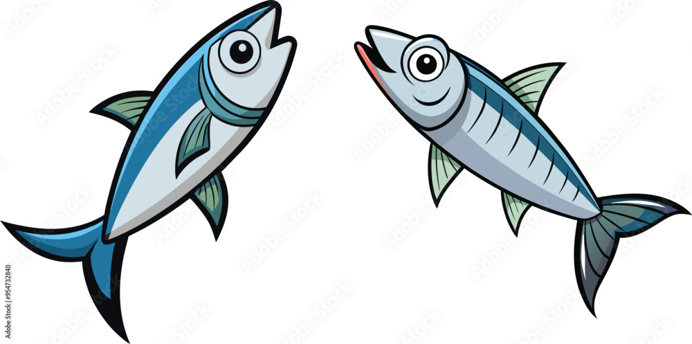 Fototapeta premium Sardine fish vector art