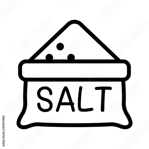 Salt icon in thin line style vector illustration graphic design