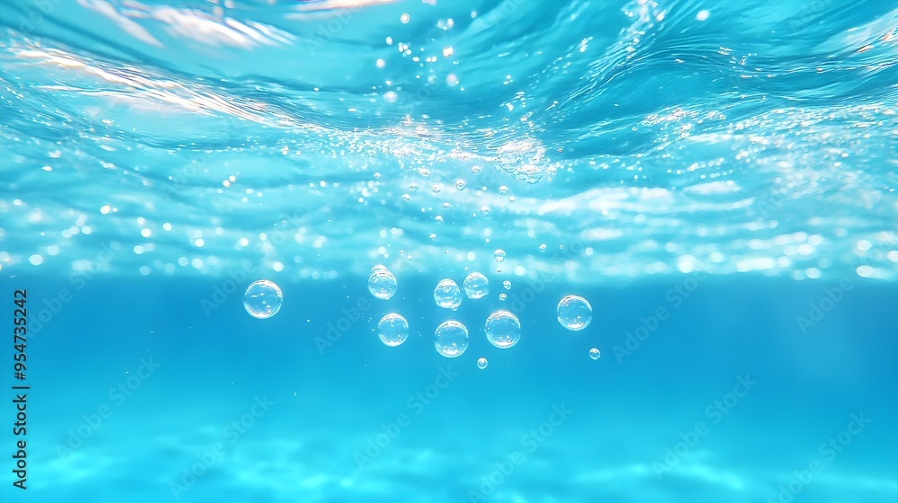 Underwater Bubbles Abstract Blue Background Underwater Bubbles Abstract Blue Background