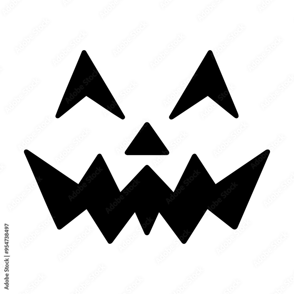 Jack O Lantern Scary Halloween Face Isolated On White Jack O Lantern Scary Halloween Face Isolated On White