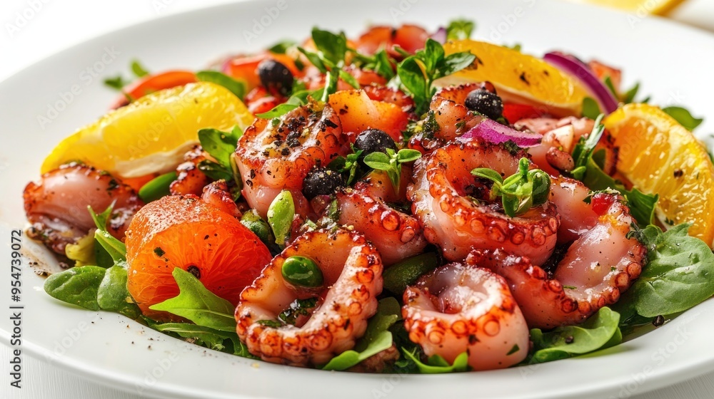 Grilled Octopus Salad with Orange, Red Onion, and Herbs Grilled Octopus Salad with Orange, Red Onion, and Herbs