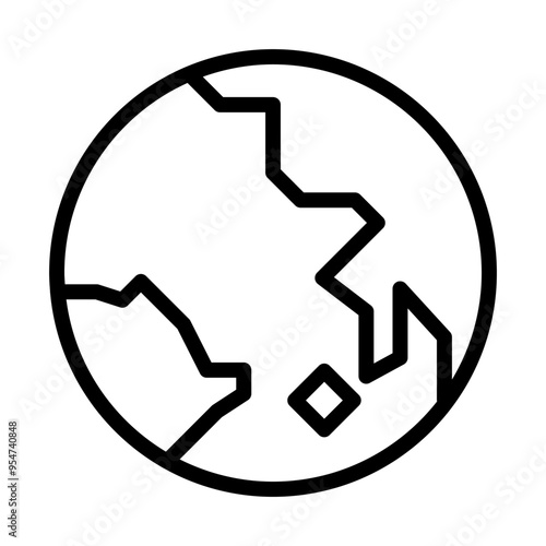 World icon in thin line style vector illustration graphic design