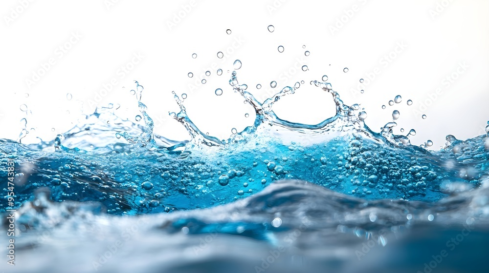 Water Splash, Blue Liquid, Abstract Texture, Background