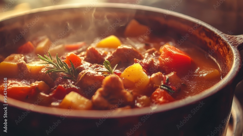 Hearty and Comforting Beef Stew in a Rustic Bowl Hearty and Comforting Beef Stew in a Rustic Bowl
