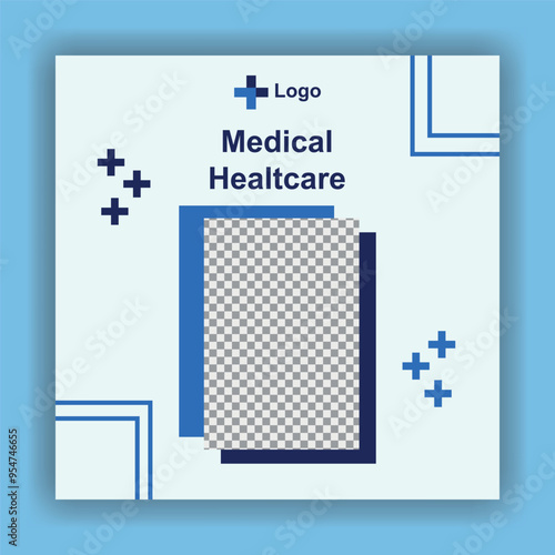 social media template for medial or clinic business design vector