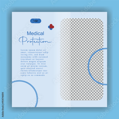 social media template for medial or clinic business design vector