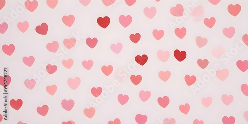Wallpaper Mural Hearts Loving Valentine Day Background Sweet Romance Cute Pink and Red  Torontodigital.ca