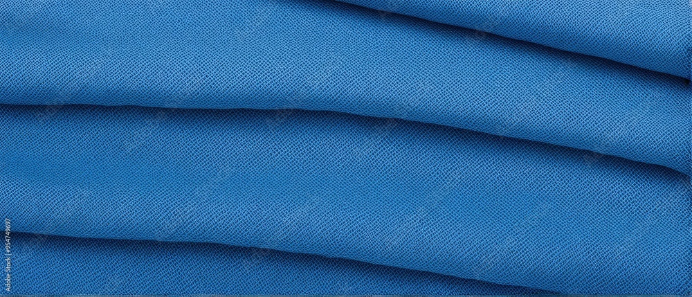 Fototapeta premium Cloth folds blue satin fabric silk background
