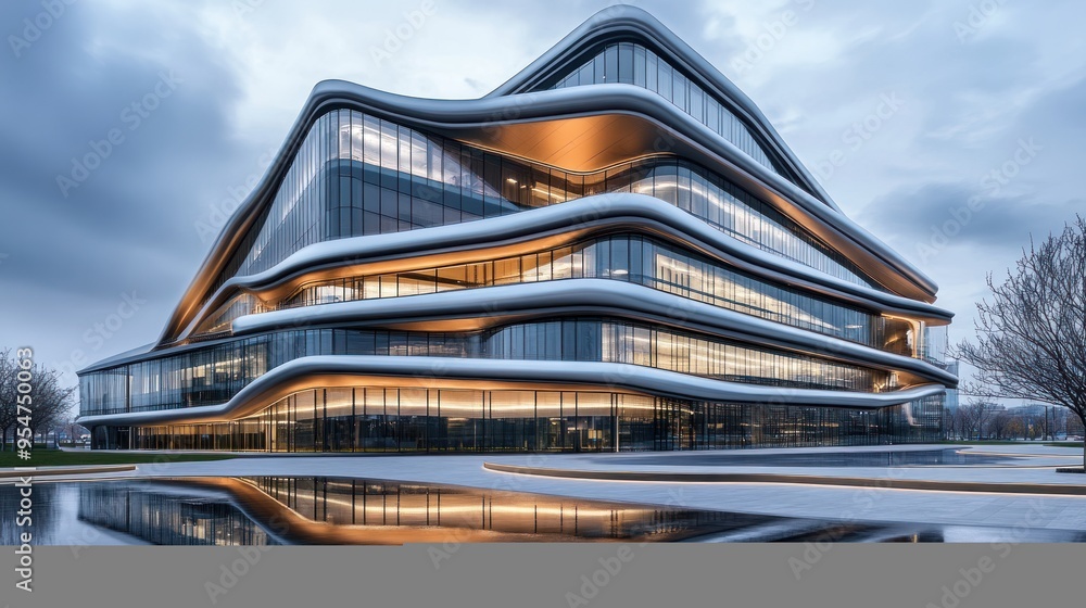Modern Architecture with Curved Facade Modern Architecture with Curved Facade
