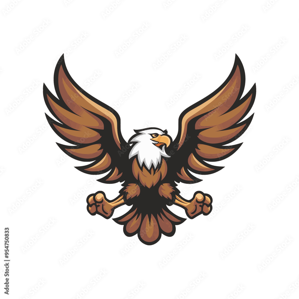 Obraz premium eagle flying design illustration logo icon
