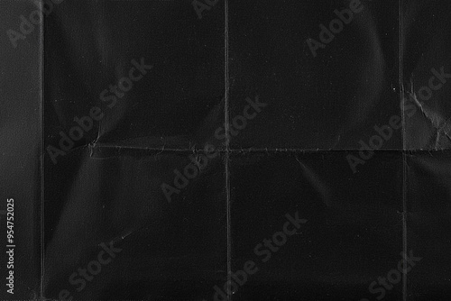 Black Folded Paper Texture, Black Paper with Deep Folds, Textured Black Folded Surface, Dark Folded Paper Texture for Background