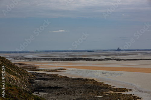 La baie du Mont-Saint-Michel depuis la cabane Vauban de Carolles, Manche, Cotentin, france