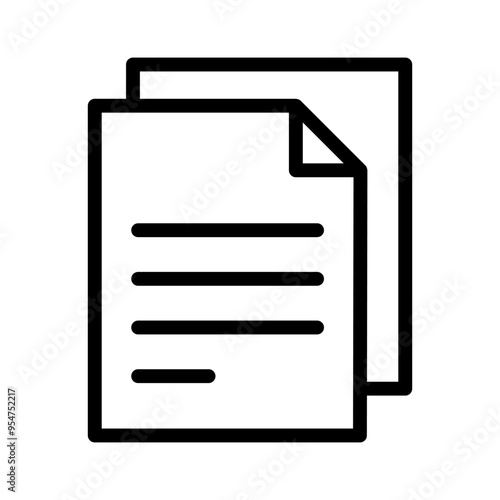 File icon in thin line style vector illustration graphic design