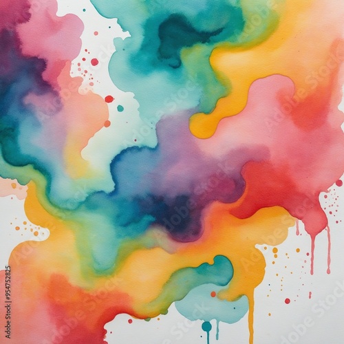 Abstract colorful watercolor background, grunge paper texture, illustration, background design