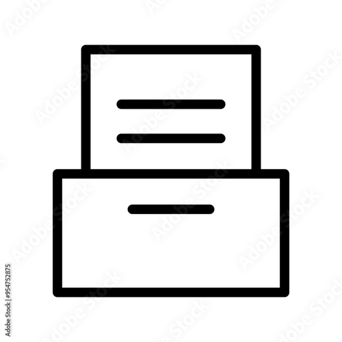 File icon in thin line style vector illustration graphic design