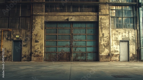 Old Factory Building With Large Doors