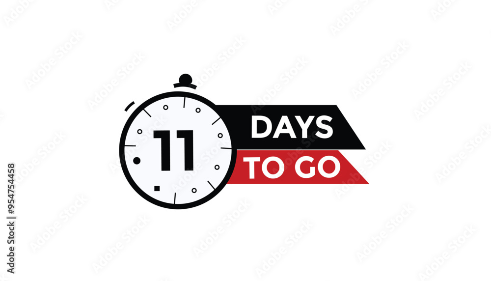 11 days to go Countdown number banner templates. time icon. Vector Illustration
11 days to go Countdown number banner templates. time icon. Vector Illustration