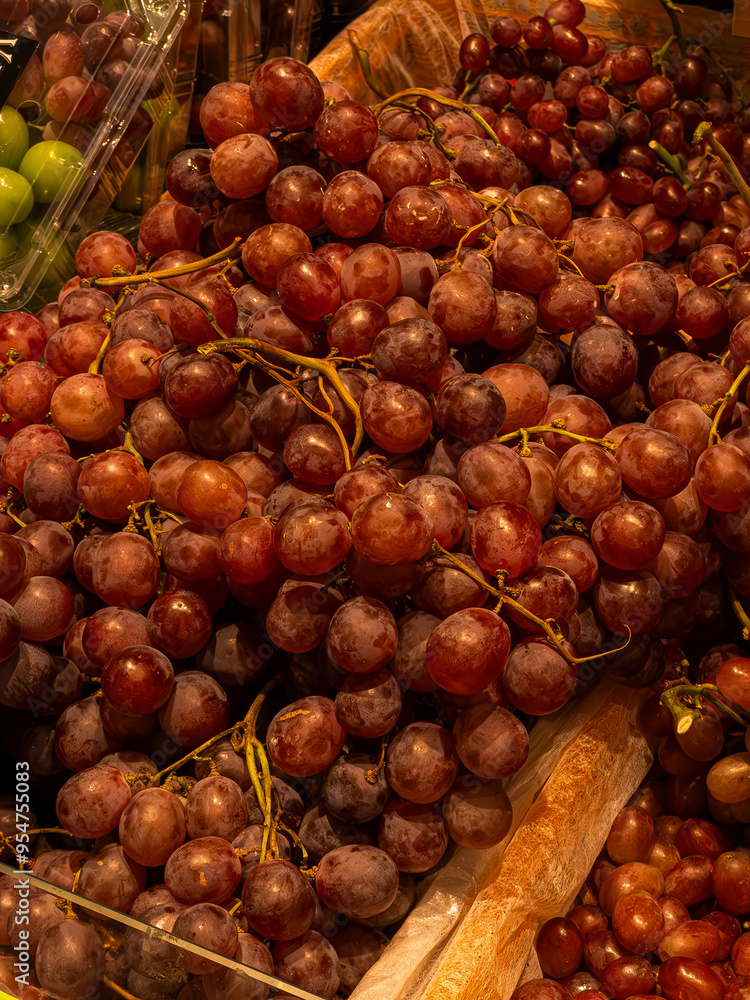 Close-up shot of fresh grape in a Supermarket Close-up shot of fresh grape in a Supermarket