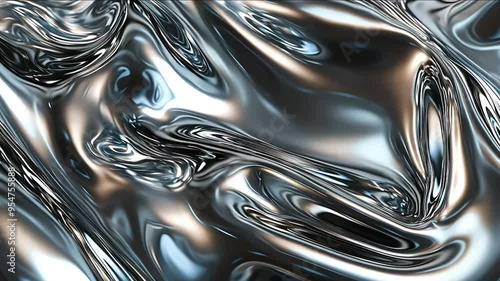 liquid shiny silver background. silver foil. Texture background photo