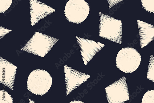 Ethnic ikat seamless pattern.beautiful pattern. folk embroidery,bohemian style,aztec geometric art ornament print.ethnic abstract art.Seamless fabric.design for fabric, carpet, wallpaper, clothing.