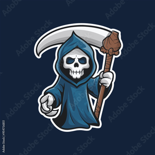 grim reaper design character illustration