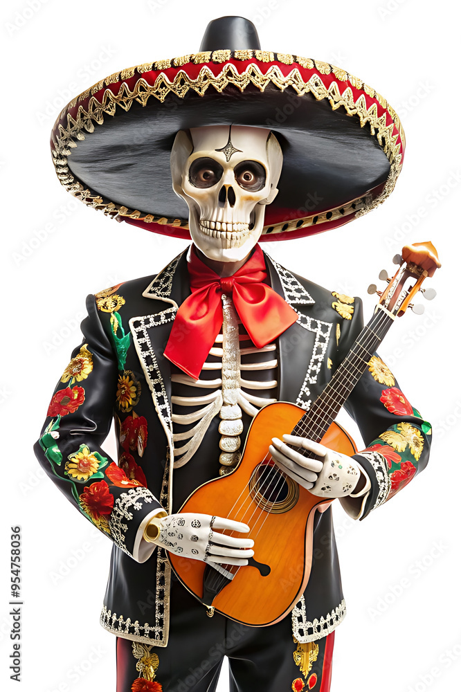 Day of the Dead parade, night, skeleton costumes. Day of the Dead parade, night, skeleton costumes.
