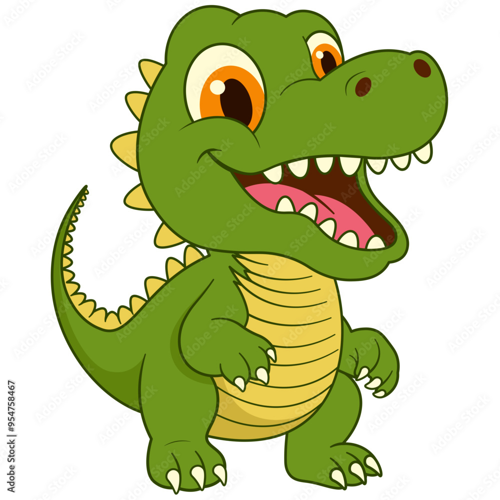 Fototapeta premium Cute Tyrannosaurus Rex Dinosaur Illustration