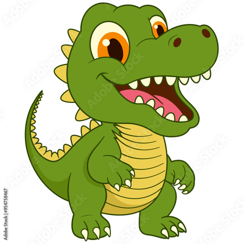Cute Tyrannosaurus Rex Dinosaur Illustration