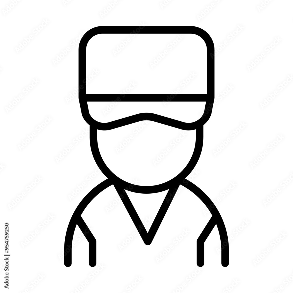 Mechanic icon in thin line style vector illustration graphic design Mechanic icon in thin line style vector illustration graphic design