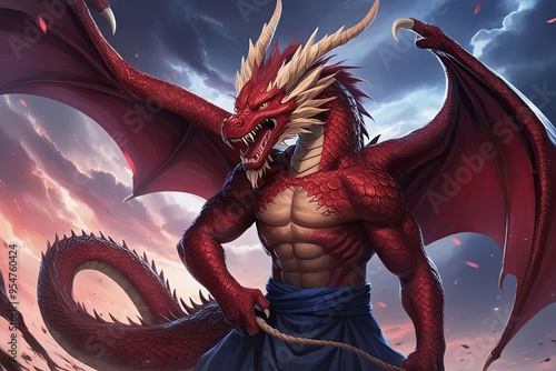 Vengeful Dragon Design and Anime Hero Art Collection photo