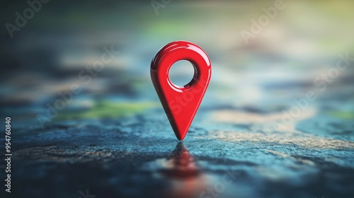 Pinpoint icon representing a location or place, commonly used in maps and navigation systems to mark a specific point of interest or destination. 