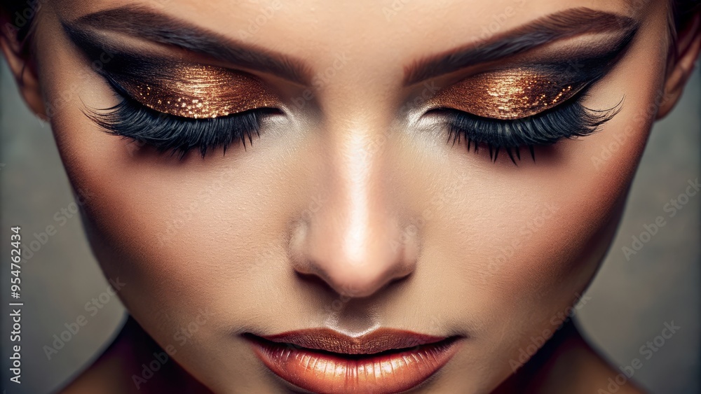 A photo image of lush, voluminous, and curved eyelashes framing a subject's eyelids, with a subtle shimmer and a dramatic impact on facial features. A photo image of lush, voluminous, and curved eyelashes framing a subject's eyelids, with a subtle shimmer and a dramatic impact on facial features.