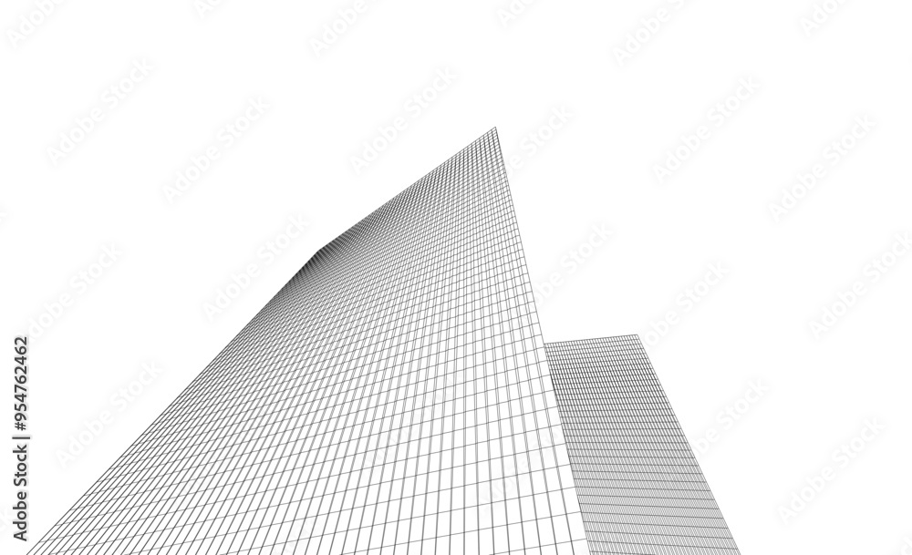 Architectural background vector 3d illustration on white background Architectural background vector 3d illustration on white background