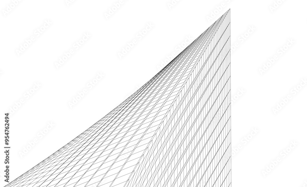 Architectural background vector 3d illustration on white background Architectural background vector 3d illustration on white background