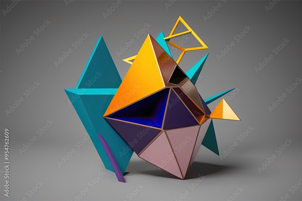 Stunning 3D Design Featuring Modern Geometric Shapes and Trigonometric Patterns Stunning 3D Design Featuring Modern Geometric Shapes and Trigonometric Patterns
