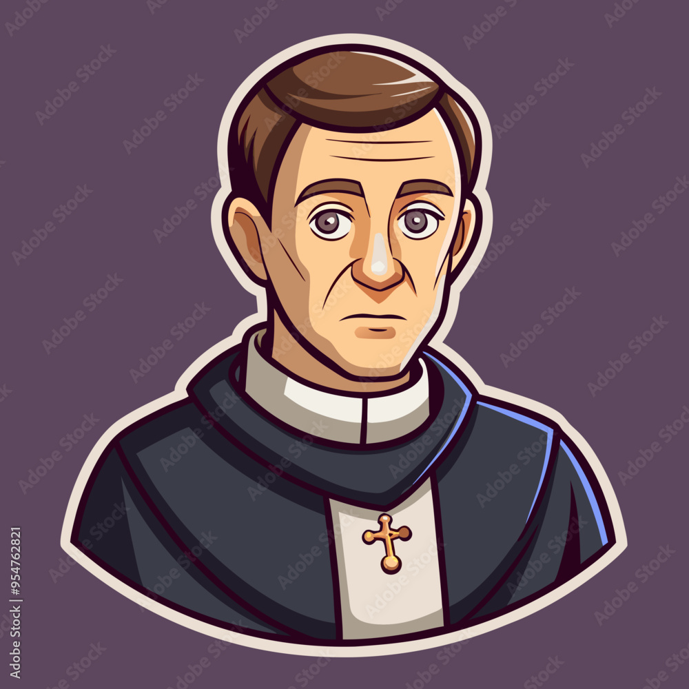 Fototapeta premium vector illustration of priest